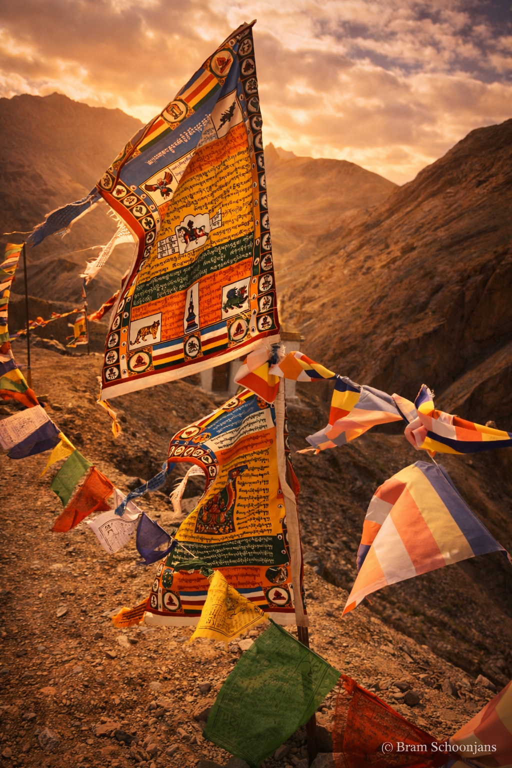 Prayer flags on the Zanskar trail